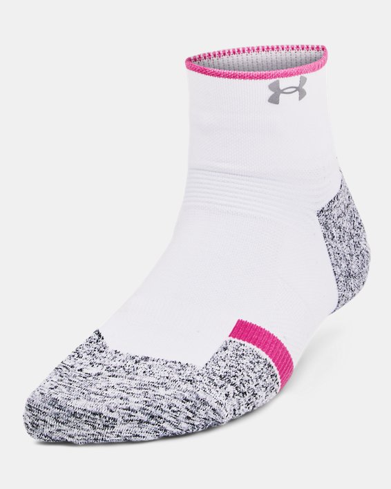 Women's UA ArmourDry™ Pro 2-Pack Quarter Socks in White image number 1